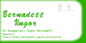 bernadett ungor business card